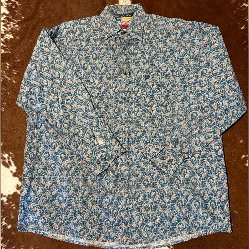Wrangler George Strait Collection Blue Paisley Men's Shirt